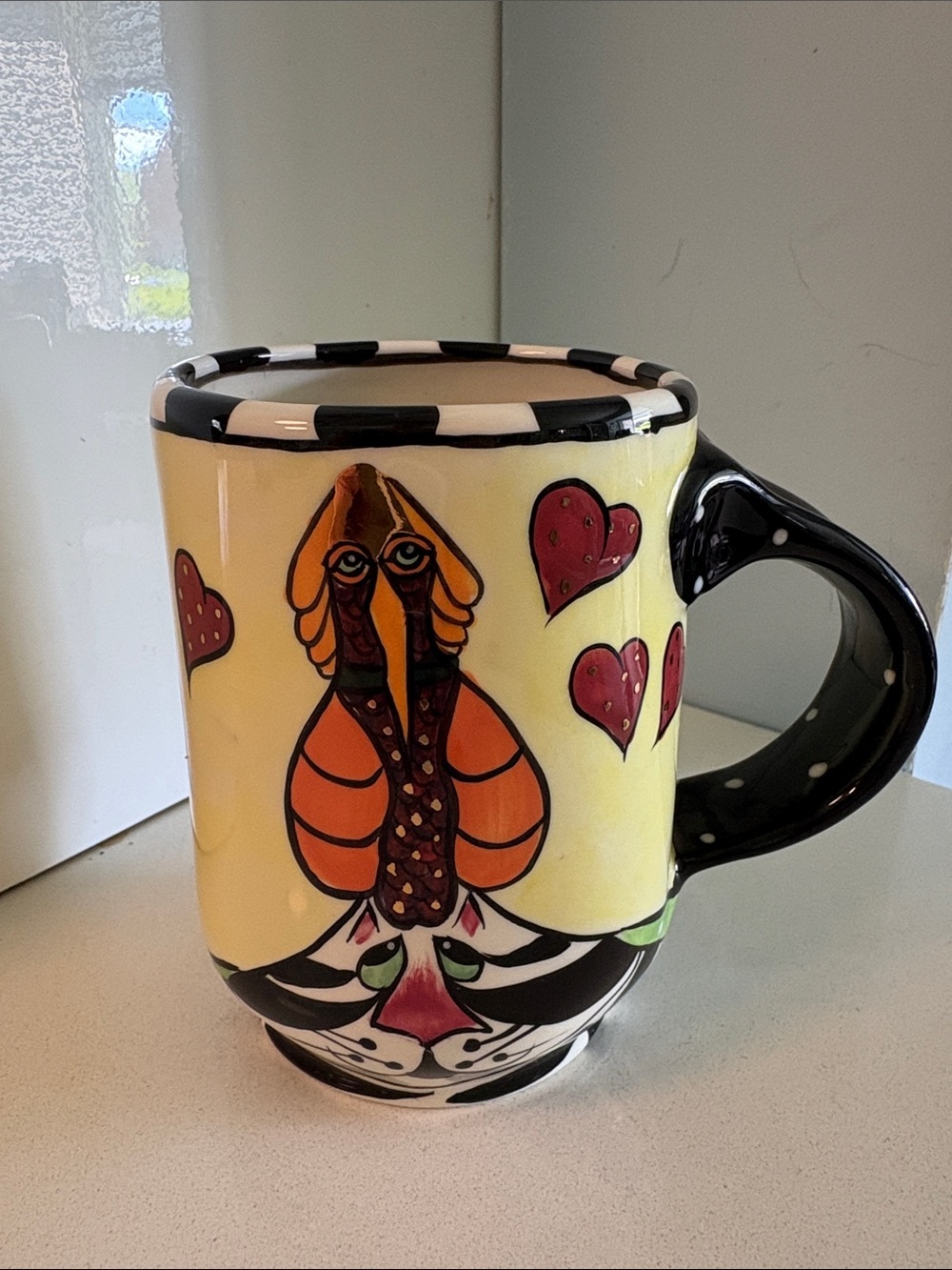 Vintage 2004 SWAK Signed Lynda Corneille Character Mug Whimsical Hand-painted